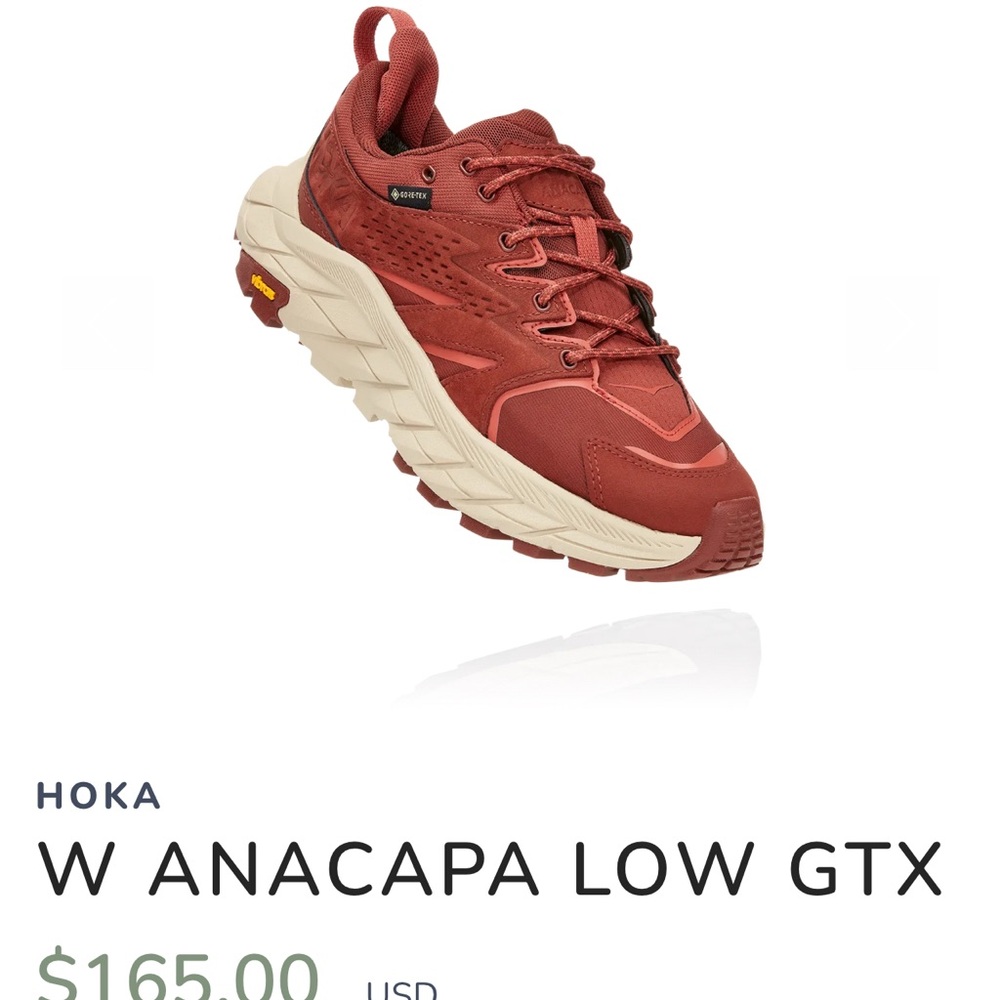 Hoka Anacapa Low GTX Red Sneakers